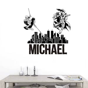 Batman &amp; Spider-man Superhero Wall Decal Vinyl Sticker