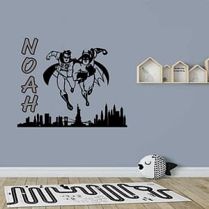 Batman &amp; Robin Superhero Wall Decal Vinyl Sticker