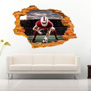 Football Center Position 3D Wall Decal Vinyl Sticker