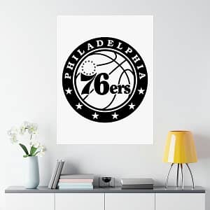 NBA Team Logos Philadelphia 76ers Painting Bedroom Living Room Wall Art Décor Matte Vertical Posters