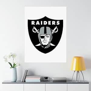 NFL Team Logos Oakland Raiders Painting Bedroom Living Room Wall Art Décor Matte Vertical Posters