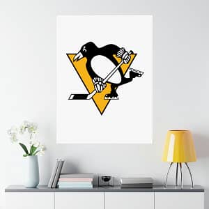 NHL Team Logos Pittsburgh Penguins Painting Bedroom Living Room Wall Art Décor Matte Vertical Posters