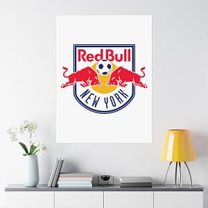 MLS Team Logos New York Red Bulls Painting Bedroom Living Room Wall Art Décor Matte Vertical Posters