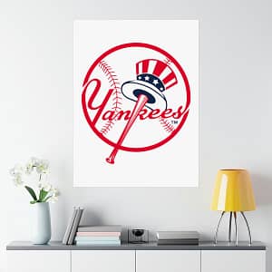 MLB Team Logos New York Yankees Painting Bedroom Living Room Wall Art Décor Matte Vertical Posters
