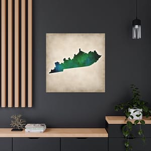 Kentucky Canvas Gallery Wraps &#8211; Kentucky Living Room Home Office Bedroom Wall Decor Canvas Art &#8211; Housewarming Gifts &#8211; KY New Home Gifts
