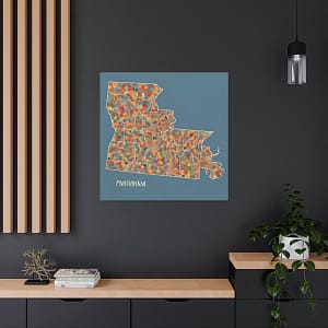 Pennsylvania Canvas Gallery Wraps &#8211; Pennsylvania Office Living Room Wall Decor Bedroom Home Canvas Art &#8211; Housewarming Gifts &#8211; PA Home Gifts
