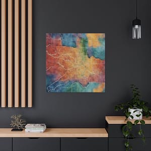 Utah Canvas Gallery Wraps &#8211; Utah Living Room Office Bedroom Wall Decor Home Canvas Art &#8211; Housewarming Gifts &#8211; UT New Home Gifts