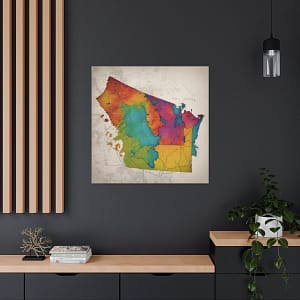 Washington Canvas Gallery Wraps &#8211; Washington Living Room Office Wall Decor Bedroom Home Canvas Art &#8211; Housewarming Gifts &#8211; WA New Home Gifts