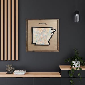 Arkansas Canvas Gallery Wraps &#8211; Arkansas Bedroom Home Office Living Room Wall Decor Canvas Art &#8211; Housewarming Gifts &#8211; AR New Home Gifts