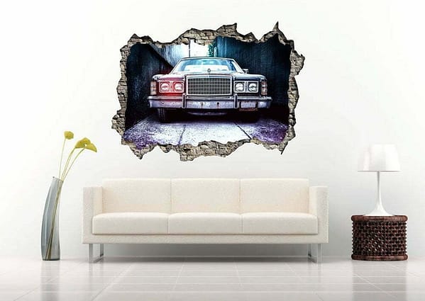 Old Cart Hidden 3D Art Wall Decal Sticker Vinyl Sticker