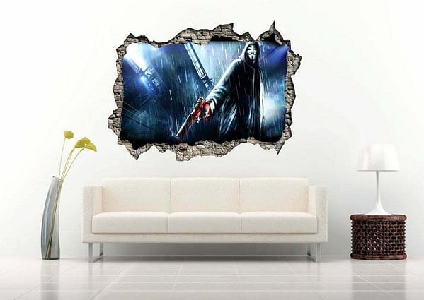 Anonymous with a Gun 3D Art Wall Decal Vinyl Sticker