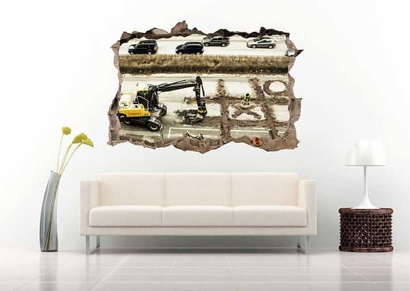 Tractor Game Old 3D Art Wall Decal Vinyl Sticker