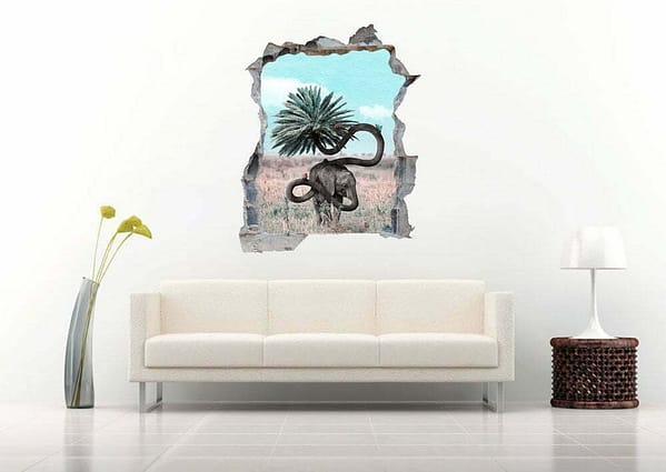 Surreal Art Elephant 3D Art Wall Decal Vinyl Sticker