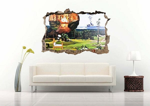 Fantacy in a Forest 3D Art Wall Decal Vinyl Sticker