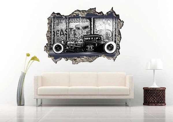 Old Truck Modified 3D Wall Decal Vinyl Sticker