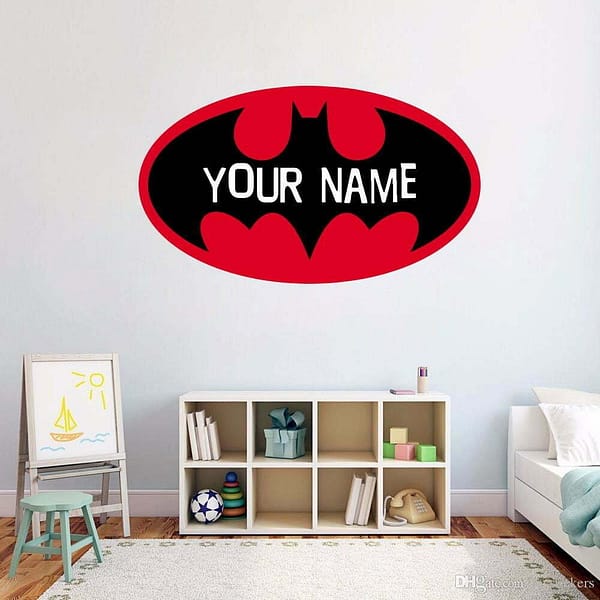 Batman Signal Custom Name Wall Decal Vinyl Sticker