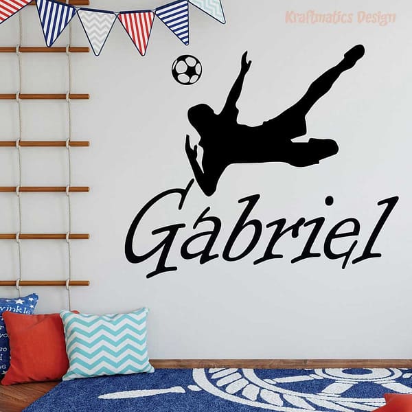 Soccer kicker Player Wall Decal Vinyl Sticker