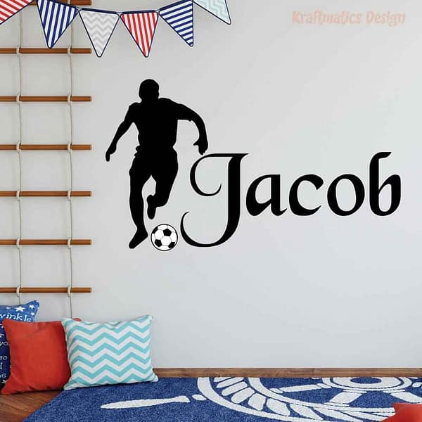 Soccer Player Silhouette Sport Wall Decal Vinyl Sticker
