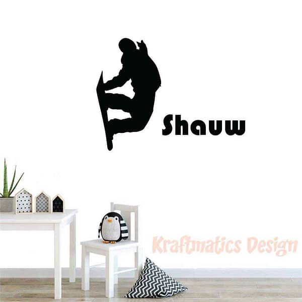 Snowboarding Silhouette Sport Wall Decal Vinyl Sticker