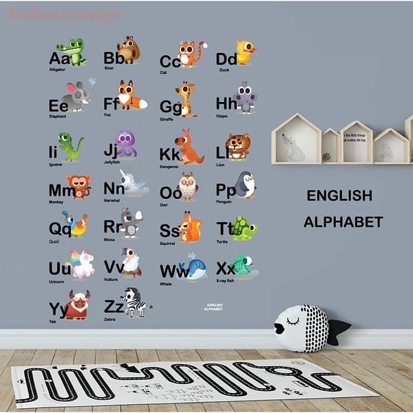 Alphabet Wall Decal Vinyl Sticker