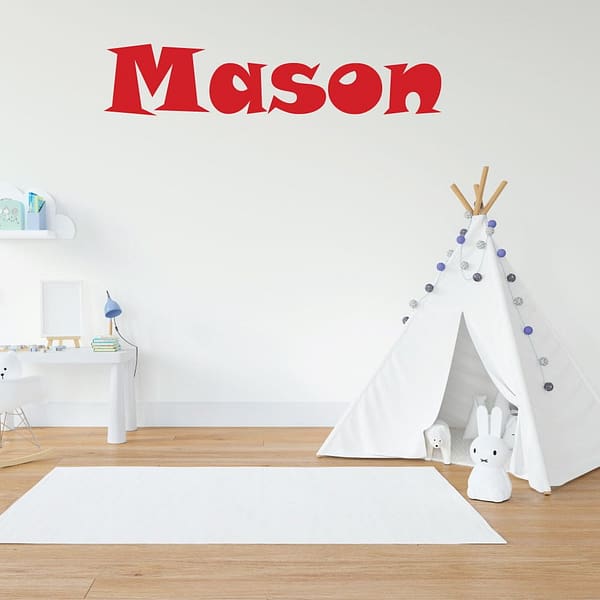 Custom Name Snap ITC Font Wall Decal Vinyl Sticker