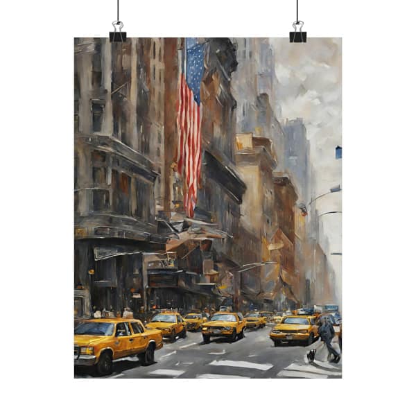 New York Painting Bedroom Living Room Wall Art Décor Matte Vertical Posters