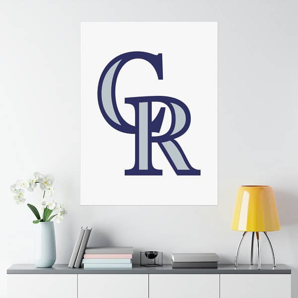 MLB Team Logos Colorado Rockies Painting Bedroom Living Room Wall Art Décor Matte Vertical Posters