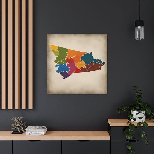 Virginia Canvas Gallery Wraps &#8211; Virginia Bedroom Office Living Room Wall Decor Home Canvas Art &#8211; Housewarming Gifts &#8211; VA New Home Gifts
